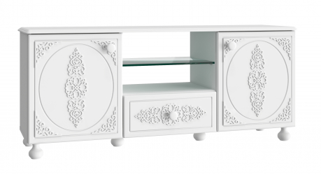 Тумба под ТВ Ассоль АС-13 белое дерево