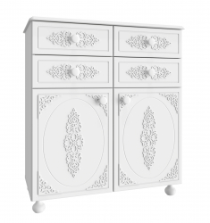 Тумба комбинированная Ассоль АС-18 белое дерево