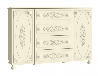 Тумба комбинированная Ассоль плюс АС-19 ваниль