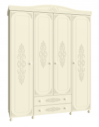 Шкаф четырехдверный Ассоль плюс АС-28 ваниль