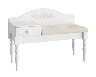 Банкетка Ассоль АС-41 (ящик слева) белое дерево