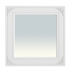 Зеркало Ассоль АС-44 (800х800) белое дерево