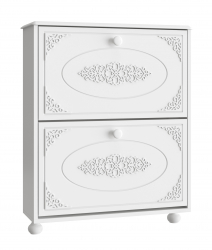 Тумба для обуви (обувница) Ассоль АС-45 белое дерево