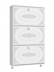 Тумба для обуви (обувница) Ассоль АС-46 белое дерево