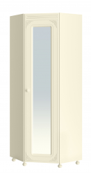Шкаф угловой Ассоль плюс АС-52К с зеркалом (правый) ваниль