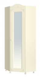 Шкаф угловой с зеркалом Ассоль плюс АС-522К (правый с короной) ваниль
