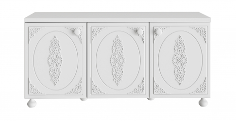 Тумба под ТВ Ассоль АС-55 белое дерево