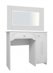 Комплект туалетный стол с зеркалом ТСН-6-СО-40 белое дерево