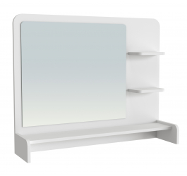 Полка с зеркалом ТН-3 белый структурный
