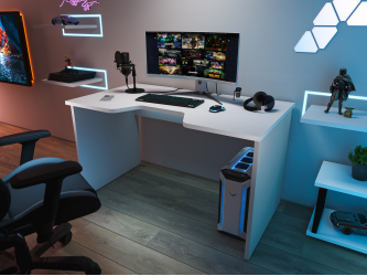 Геймерский стол С-240 белый/белый