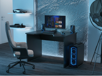 Геймерский стол С-241 черный/черный (1100х750)