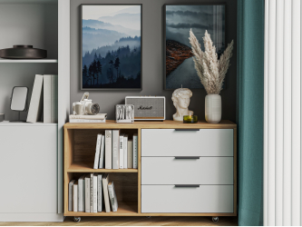 Тумба К-50 дуб крафт золотой/меренга