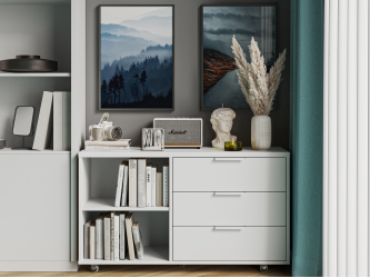 Тумба К-51 белый структурный/меренга