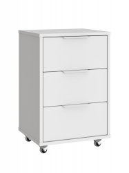 Тумба мобильная К-55 белый структурный/меренга