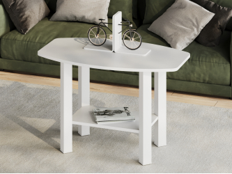 Стол журнальный С-500 белый структурный/белый