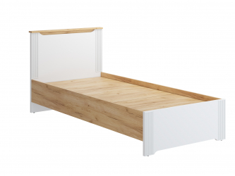 Кровать Эмилия ЭЛ-27 (90х200) дуб крафт золотой/меренга