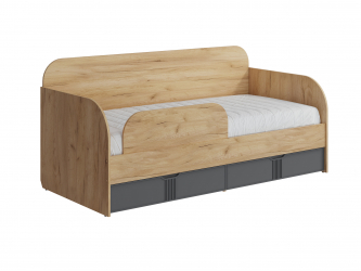 Кровать Эмилия ЭЛ-48 (90/200) дуб крафт золотой/графит