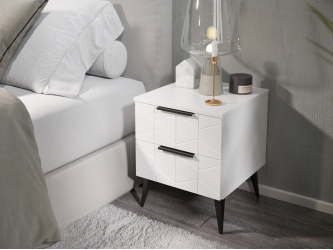 Тумба прикроватная Контемпо КТ-04 белый бриллиант/бланж