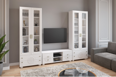 Гарнитур для гостиной Монблан МБ-010 белое дерево