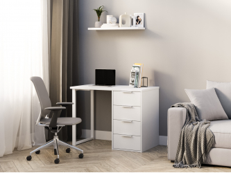 Стол С-414 белый структурный/меренга (1000х550)