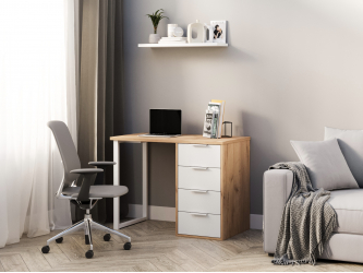 Стол С-414 дуб крафт золотой/меренга (1000х550)