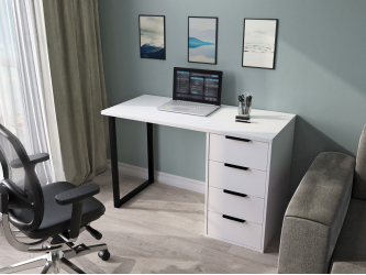 Стол С-400 белый структурный/меренга