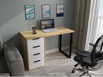 Стол С-400 блэквуд ячменный/меренга