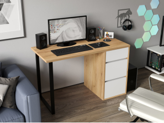 Стол С-401 дуб крафт золотой/меренга