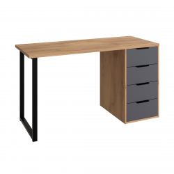 Стол С-402 дуб крафт золотой/графит (1350х550)