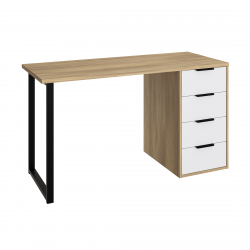 Стол С-402 блэквуд ячменный/меренга (1350х550)