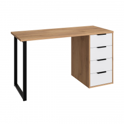 Стол С-402 дуб крафт золотой/меренга (1350х550)