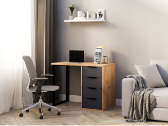 Стол С-404 дуб крафт золотой/графит (1000х550)