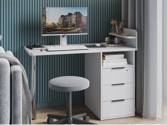 Стол С-405 белый структурный/меренга 