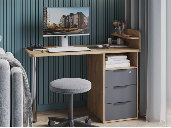 Стол С-405 дуб крафт золотой/графит