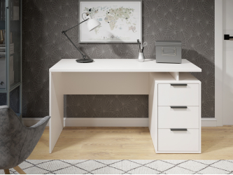 Стол С-407 белый структурный/меренга (1350*600)