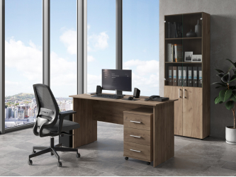 Комплект мебели для офиса ОФ-015 дуб крафт табачный