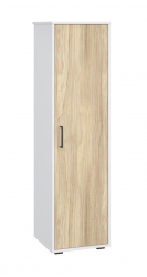 Шкаф-пенал Оскар ОС-01 белый структурный/блэквуд ячменный