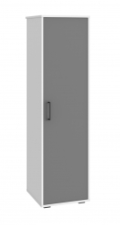 Шкаф-пенал Оскар ОС-01 белый структурный/графит