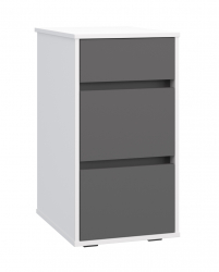 Тумба Оскар ОС-10 белый структурный/графит