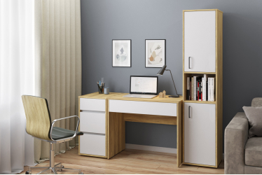 Комплект мебели Оскар ОС-100 блэквуд ячменный/белый структурный