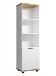 Стеллаж Скайлайт СЛ-5К (левый) блэквуд ячменный/белый/меренга