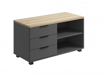 Тумба Скайлайт СЛ-13К (ящики слева) блэквуд ячменный/графит