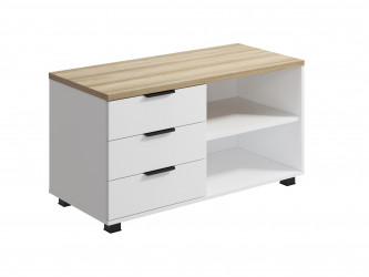 Тумба Скайлайт СЛ-13К (ящики слева) блэквуд ячменный/белый/меренга