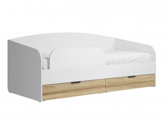 Кровать Скайлайт СЛ-31К (90/200) блэквуд ячменный/белый