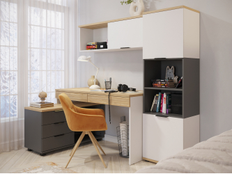 Комплект мебели Скайлайт СЛ-002 блэквуд ячменный/графит/белый/меренга