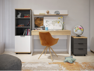 Комплект мебели Скайлайт СЛ-003 блэквуд ячменный/графит/белый/меренга