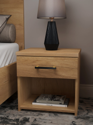 Тумба прикроватная с ящиком Виктория ВИ-16 дуб крафт золотой