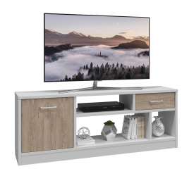 Тумба Виктория ВИ-1К белый структурный/дуб роше