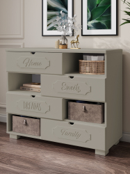 Комод ДримСтар ДС-10 глиняный серый/риолит