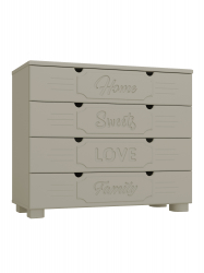 Комод ДримСтар ДС-12 глиняный серый/риолит